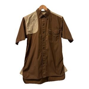 Game Guard Shirt Mens Small Brown Vented Button Up Fishing Hunting Outdoor